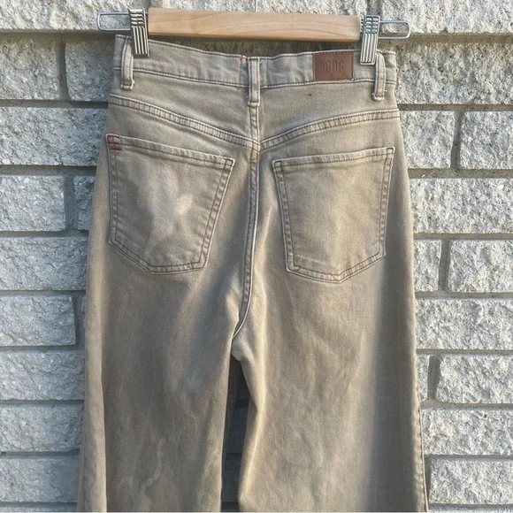 BDG Urban Outfitters High Rise Beige A Wide Leg Jeans Size 24/XS - Picture 5 of 8